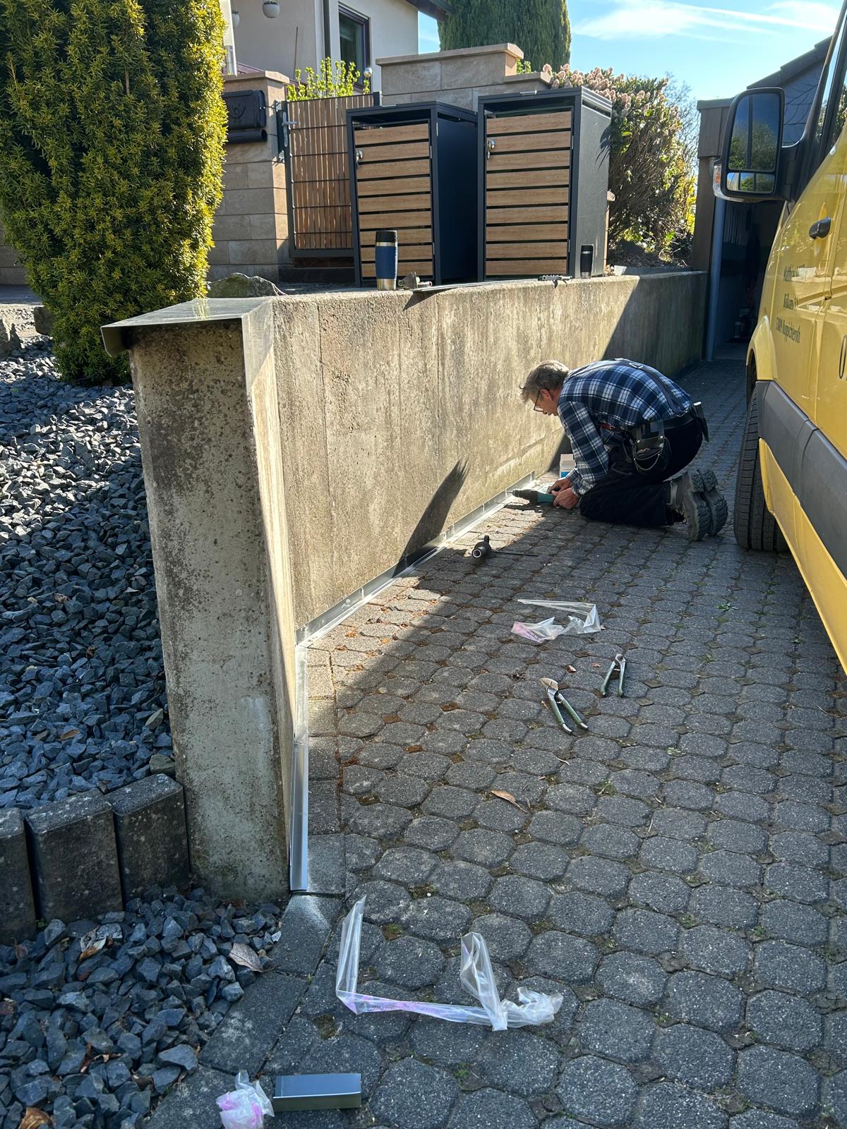 Projekt 2 - Vorher Betonmauer